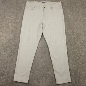 VRST Jeans Mens 40x32 Beige Slim Tapered Stretch Flex Zip Fly Denim Pants